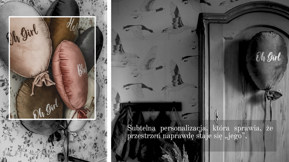 balony welurowe jako dekoracja pokój dziecka